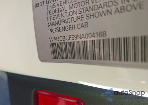 2022 Audi A5 Sportback Premium Plus 40 Tfsi Quattro S Tronic из США, поврежденный, VIN WAUCBCF59NA004168